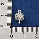 Шармы-соединители из латуни с микропаве из прозрачного кубического циркония KK-A230-06B-S-3