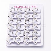 Серьги-кольца Huggie Hoop из нержавеющей стали 304 EJEW-O099-08P
