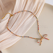 Ожерелья из стеклянных бусин Feaceted Rondelle LK3957-6