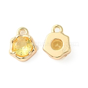 Латунные микро проложить кубического циркония подвески KK-L208-10G-04