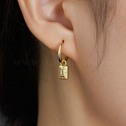 Серьги-кольца прямоугольник s925 из стерлингового серебра KF9307-1