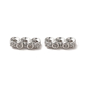 Латунный микро pave прозрачный кубик циркония подвески KK-G481-01P