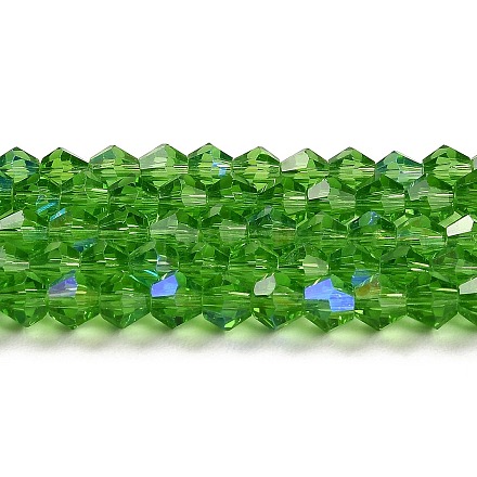 Прозрачные стеклянные бусины гальваническим пряди GLAA-F029-2mm-D03-1