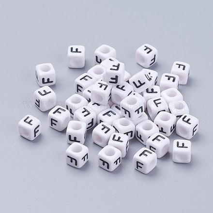 Акриловые бусины с горизонтальными отверстиями PL37C9308-F-1