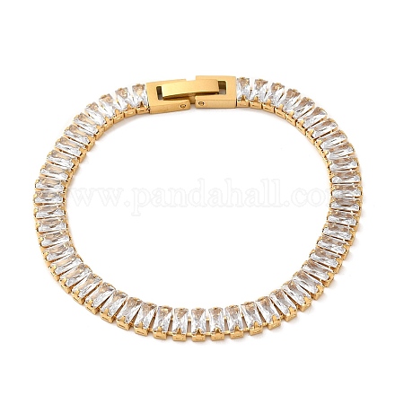 Теннисный браслет из кубического циркония BJEW-M301-04G-01-1