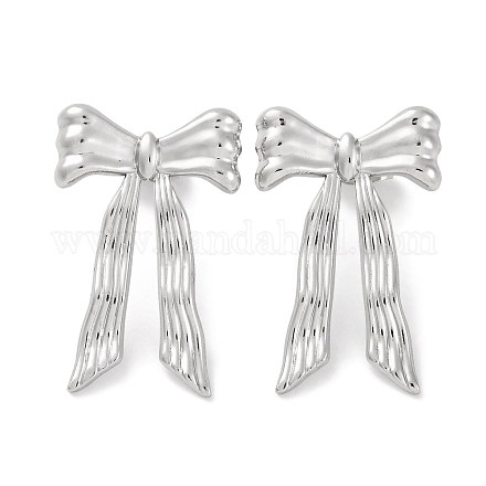 Серьги-гвоздики Bowknow из нержавеющей стали 304 EJEW-D281-14S-1