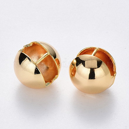 Латунные серьги-клипсы KK-T049-22G-NF-1