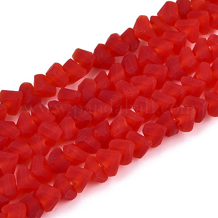 Матовые прозрачные стеклянные бусины GLAA-N016-4mm-08-1