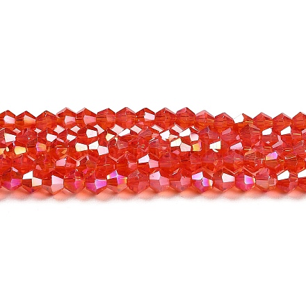 Прозрачные стеклянные бусины гальваническим пряди GLAA-F029-2mm-A14-1