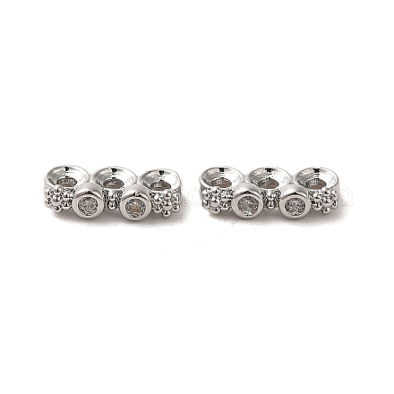 Латунный микро pave прозрачный кубик циркония подвески KK-G481-01P-1