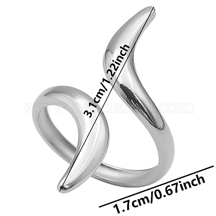 Не тускнеющие минималистичные манжеты из нержавеющей стали 304 CF0234-1-1