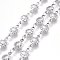 Tarnish Resistant 304 Stainless Steel Link Chains, Soldered, Flower, Stainless Steel Color, 10.5x5.5x2mm