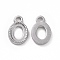 Non-Tarnish 304 Stainless Steel Charms, Oval Charm, Stainless Steel Color, 13x8.5x1.5mm, Hole: 1.9mm