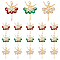 18Pcs 3 Colors Glass Pendants, with Light Gold Brass Micro Pave Cubic Zirconia Findings, Ballet Dancer Charms, Mixed Color, 21.5x15x4.5mm, Hole: 1mm, 6Pcs/color