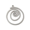 304 Stainless Steel Pendants, Vortex, Stainless Steel Color, 27x24.5x1.5mm, Hole: 1.5mm