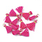 Polycotton(Polyester Cotton) Tassel Pendant Decorations, Mini Tassel, with Iron Findings and Metallic Cord, Light Gold, Deep Pink, 10~15x2~3mm, Hole: 1.5mm