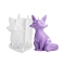 DIY Fox Candle Silicone Molds, for Candle Making, White, 6.8x6.3x8.4cm