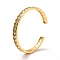 Real 18K Gold Plated Rhombus Pattern Grooved Brass Cufff Bangle, Bling Cubic Zirconia Open Bangle for Women, Cadmium Free & Lead Free, Clear, Inner Diameter: 2-1/4 inch(5.7cm)
