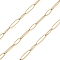 304 Stainless Steel Horse Eye Link Chains, Unwelded, with Spool, Golden, 13x4.5x1mm, 18x5x1mm, about 32.81 Feet(10m)/Roll
