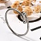 304 Stainless Steel Open Cuff Rings for Women, Stainless Steel Color, 1.2mm, US Size 7 1/4(17.5mm)