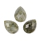 Natural Labradorite Cabochons, Teardrop, Faceted, 18x13x5mm