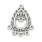 304 Stainless Steel Chandelier Component Links, Teardrop, Stainless Steel Color, 30.5x23.5x2.5mm, Hole: 1.6mm