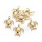 Alloy Pendants, Lead Free & Nickel Free & Cadmium Free, Sea Turtle, Real 14K Gold Plated, 23.5x30x3mm, Hole: 3mm