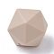 Food Grade Eco-Friendly Silicone Focal Beads, Icosahedron, Tan, 16.5x16.5x16.5mm, Hole: 2mm
