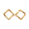 304 Stainless Steel Linking Rings, Twisted Square, Golden, 15.5x15.5x2mm, Inner Diameter: 11.5x11.5mm