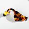Animal Hair Claw Clip, PVC Ponytail Hair Clip for Girls Women, Toucan, 80mm