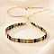Vintage Ethnic Style Glass Tila Beaded Handmade Slider Bracelets for Women, Colorful, 11 inch(28cm)