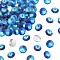 Preciosa® MAXIMA Crystal Round Stones, Czech Crystal, Aluminium Layer, Bicone(436 11 177 Rivoli), 00030 296 Bermuda Blue, SS29(6.15~6.35mm)