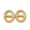 Ion Plating(IP) 304 Stainless Steel Linking Rings, Slide Buckle, Twisted Oval, Real 14K Gold Plated, 16x13x2mm, Inner Diameter: 7.5x5mm