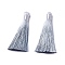 Polyester Tassel Big Pendant Decorations, Gray, 80~85x8~20mm