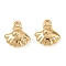 Ocean Theme Brass Micro Pave Cubic Zirconia Charms, Long-Lasting Plated, Nickel Free, Real 18K Gold Plated, Shell Shape, 10x10x3.5mm, Hole: 1.2mm