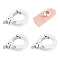 UNICRAFTALE 3Pcs Stainless Steel Fold Over Clasps Hypoallergenic Metal Claw Clasps with 5mm Hole Jewelry Fastener Clasp for Necklaces Bracelet Jewelry Making 11mm