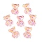 Cartoon Transparent Resin Cabochons, Iridescent Bear, AB Color, Pink, 14x11x5.5mm