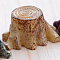 Mini Resin Stumps, Dollhouse Garden Decorations, BurlyWood, 15x15x10mm