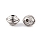 Antique Silver Alloy Tibetan Beads, Lead Free & Cadmium Free, Hole Beads, Top, Antique Silver, 7x10x7mm, Hole: 2mm, 699pcs/1000g