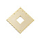 Brass Chandelier Component Links, Rhombus, Cadmium Free & Lead Free, Real 24K Gold Plated, 25x25x0.5mm, Hole: 1.2mm