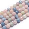 Natural Morganite Beads Strands, Faceted, Round, 8mm, Hole: 1mm, about 48~50pcs/strand, 15.5 inch