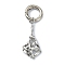 304 Stainless Steel Pouch Keychains, with Alloy Spring Ring Clasps, Stainless Steel Color, 64mm