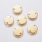 201 Stainless Steel Links connectors, Flat Round, Golden, 10x1mm, Hole: 1.4mm
