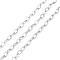 Tarnish Resistant 304 Stainless Steel Cable Chains, Unwelded, with Spool, Stainless Steel Color, 4x2.2x0.6mm, about 32.81 Feet(10m)/Roll