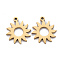 Ion Plating(IP) 201 Stainless Steel Pendants, Cut, Sun, Golden, 16.5x14x1mm, Hole: 1.4mm