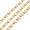 304 Stainless Steel Rectangle Link Chains, with Spool, Unwelded, PVD Vacuum Plating, Real 18K Gold Plated, 10x5x2mm, about 32.81 Feet(10m)/Roll