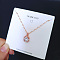 Colorful Rhinestone Pendant Necklace Minimalist Style Fashion Jewelry