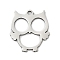 201 Stainless Steel Pendants, Oval Charms, Stainless Steel Color, 16.5x14.5x1mm, Hole: 1.4mm