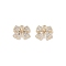 Brass Micro Pave Clear Cubic Zirconia Pendants, Cadmium Free & Nickel Free & Lead Free, Bowknot Charms, Real 18K Gold Plated, 6x7x1.5mm, Hole: 0.8mm