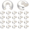 Beebeecraft 1 Box 100Pcs Silver Crimp Beads Covers 925 Sterling Silver Plated Open Half Round Crimping Knot Cover Small Spacer Beads for Jewelry Making Assortments DIY Crafts Bracelets